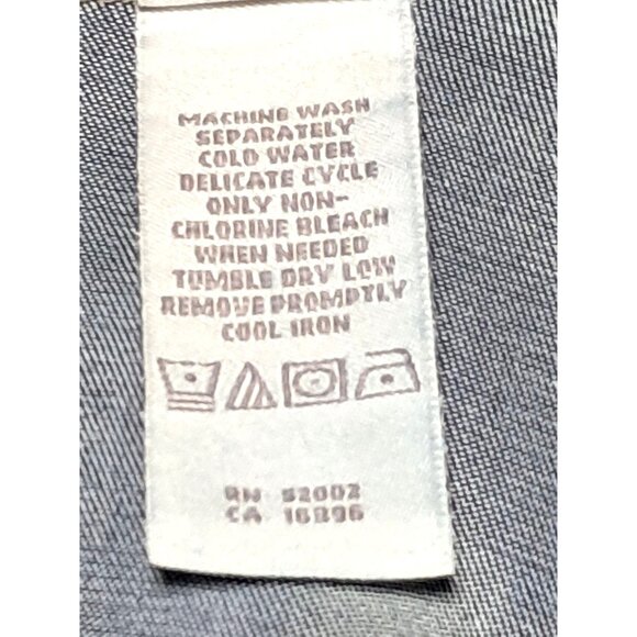 Liz Claiborne Chambray Top Womens Size L Button Up Long Sleeve NWT NOS - Picture 8 of 14